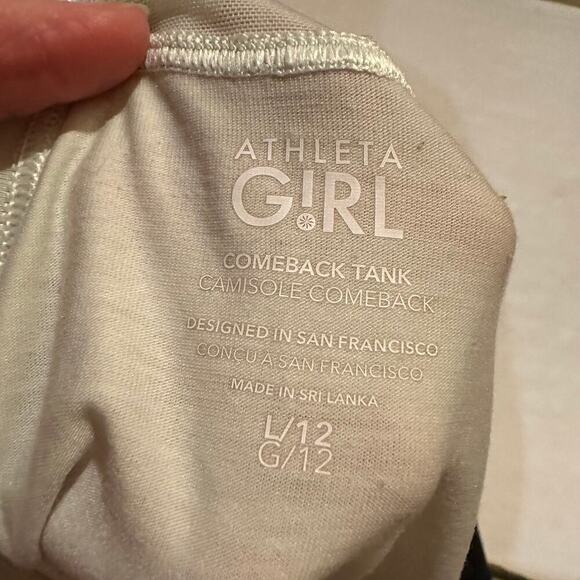 Athleta Girl Comeback Tank Light Green Active Top Girls L Large - Picture 2 of 6
